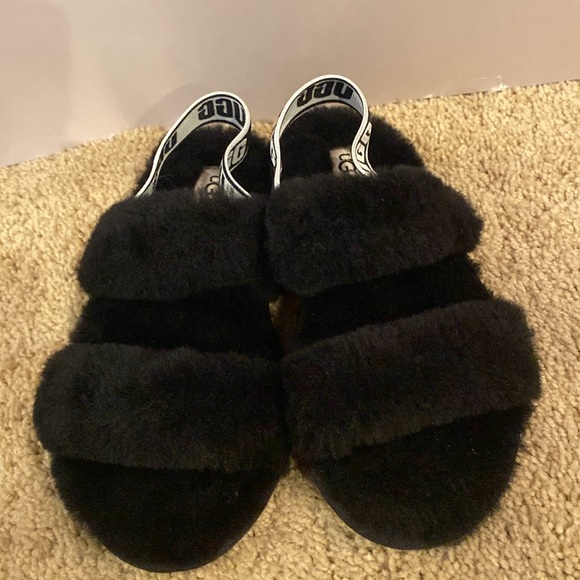 Ugg Fluff Yeah Kid's Sheepskin Slide Slipper Sandals - Picture 5 of 5